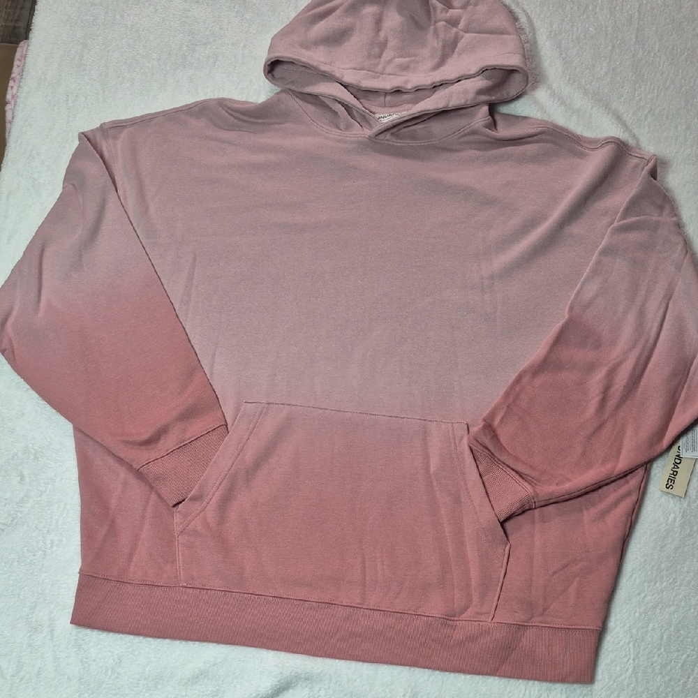 No Boundaries Pink Oversized Pullover Dip Dye Hoodie